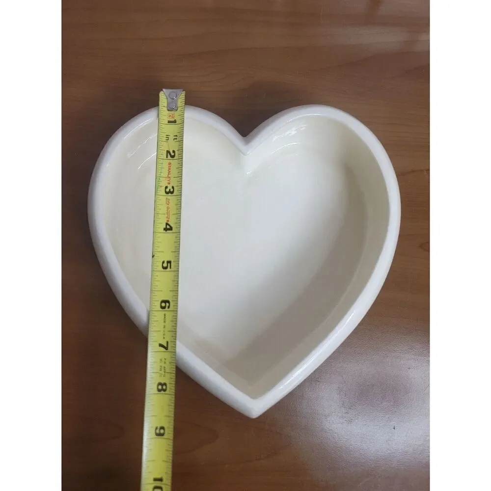 Large Heart Shaped Porcelain Trinket Box